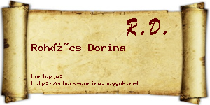 Rohács Dorina névjegykártya