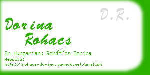 dorina rohacs business card